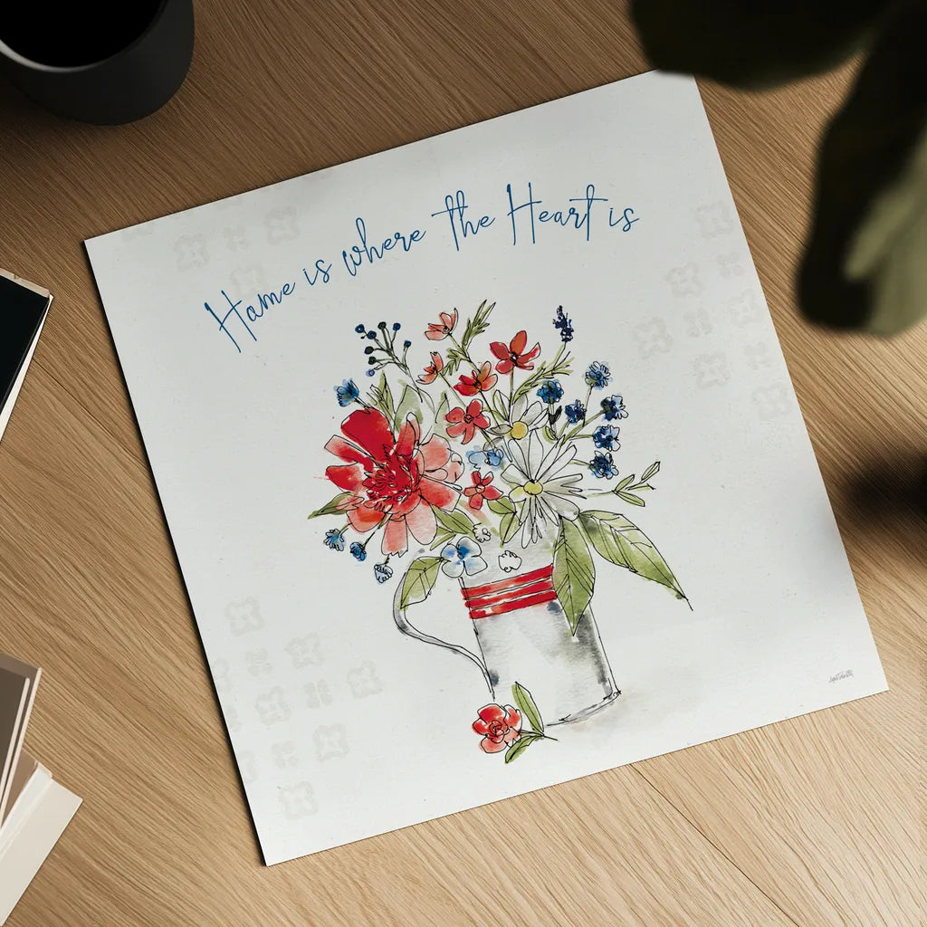 Americana Mood II by Anne Tavoletti. Shown as a detailed flat fine art print, highlighting archival giclee quality. Available as an archival giclee rolled canvas, fine art paper, or poster print. SKU 56112a.