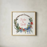 Americana Mood VII by Anne Tavoletti. Shown in a natural wood glass frame for a timeless modern aesthetic. Available as an archival giclee rolled canvas, fine art paper, or poster print. SKU 56117a.