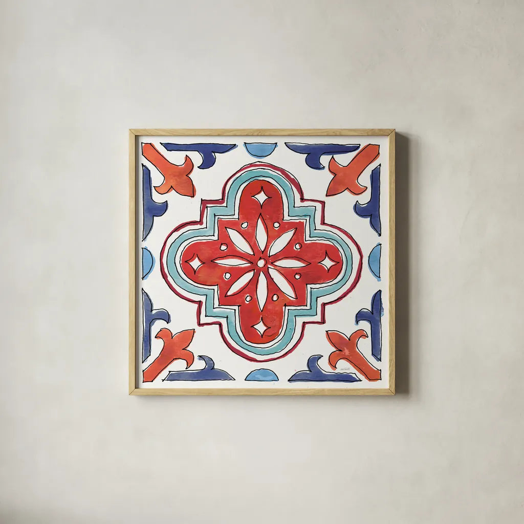 Americana Mood X by Anne Tavoletti. Shown in a natural wood glass frame for a timeless modern aesthetic. Available as an archival giclee rolled canvas, fine art paper, or poster print. SKU 56120a.