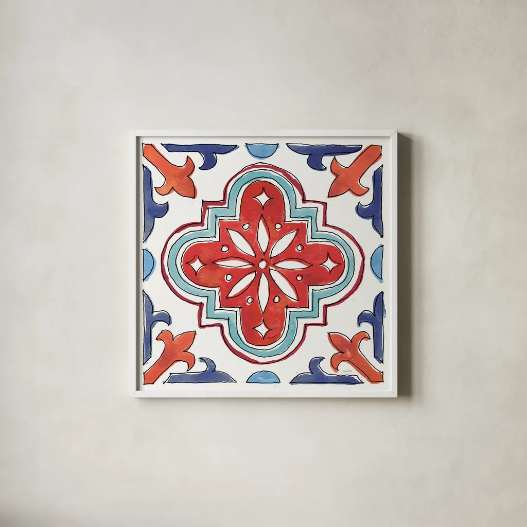 Americana Mood X by Anne Tavoletti. Shown in a crisp white glass frame for a clean and minimalist style. Available as an archival giclee rolled canvas, fine art paper, or poster print. SKU 56120a.