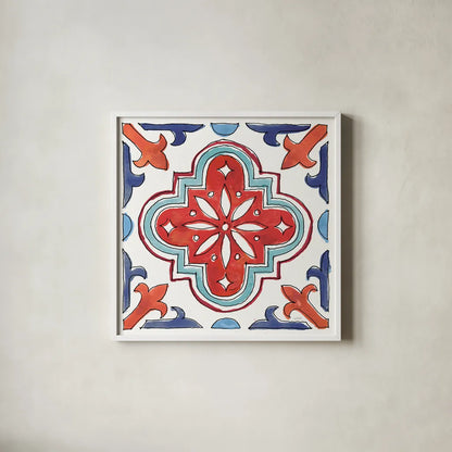 Americana Mood X by Anne Tavoletti. Shown in a crisp white glass frame for a clean and minimalist style. Available as an archival giclee rolled canvas, fine art paper, or poster print. SKU 56120a.