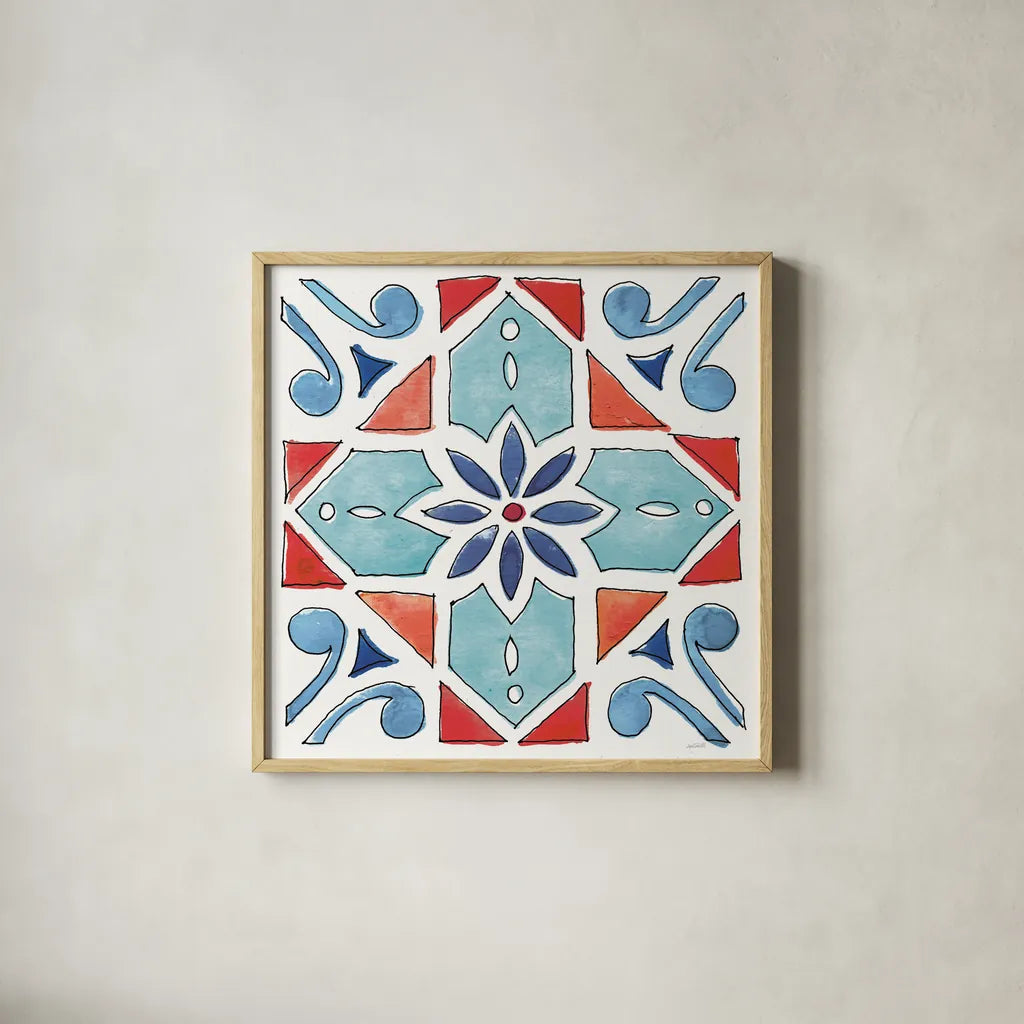 Americana Mood XI by Anne Tavoletti. Shown in a natural wood glass frame for a timeless modern aesthetic. Available as an archival giclee rolled canvas, fine art paper, or poster print. SKU 56121a.