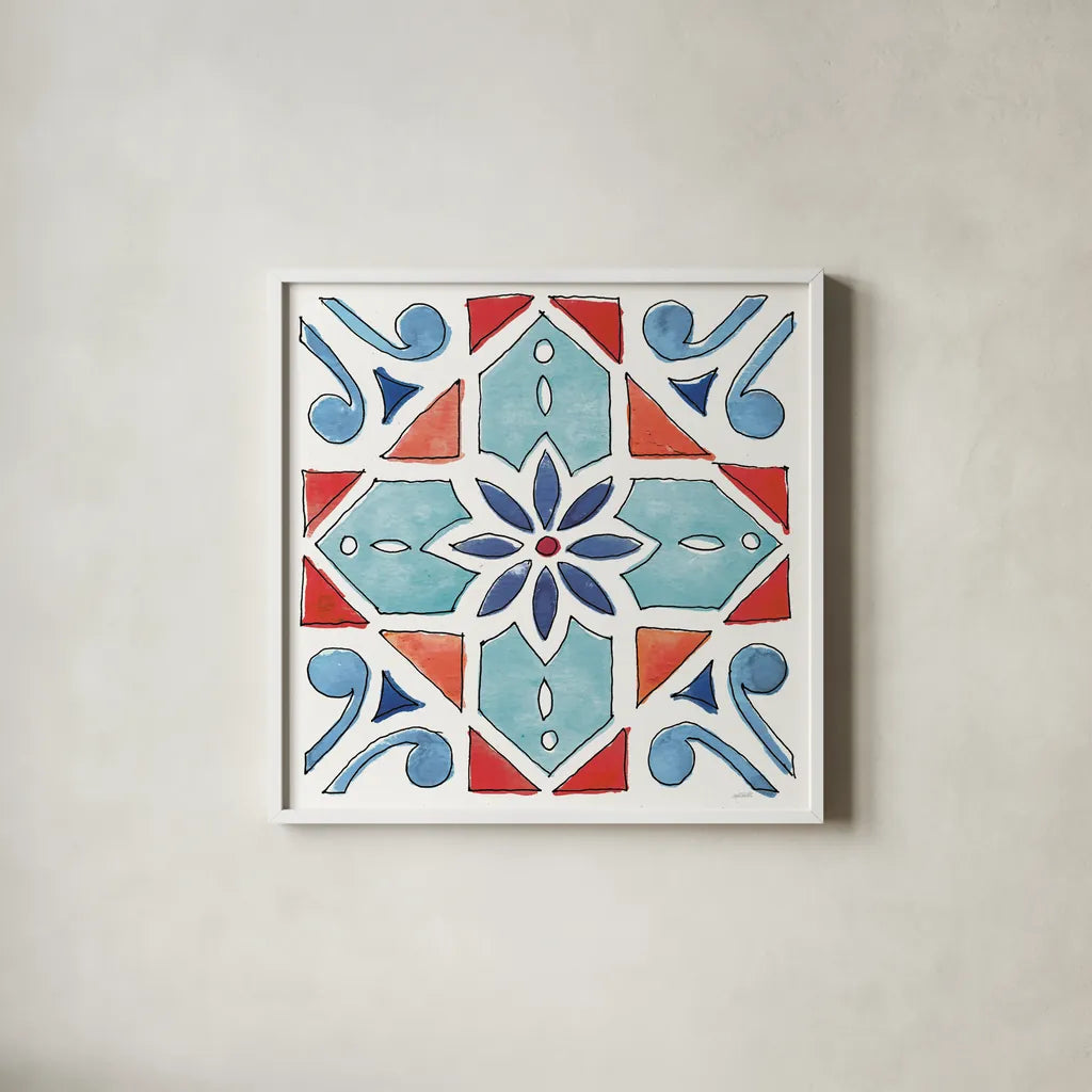 Americana Mood XI by Anne Tavoletti. Shown in a crisp white glass frame for a clean and minimalist style. Available as an archival giclee rolled canvas, fine art paper, or poster print. SKU 56121a.