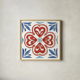 Americana Mood XIII by Anne Tavoletti. Shown in a natural wood glass frame for a timeless modern aesthetic. Available as an archival giclee rolled canvas, fine art paper, or poster print. SKU 56123a.