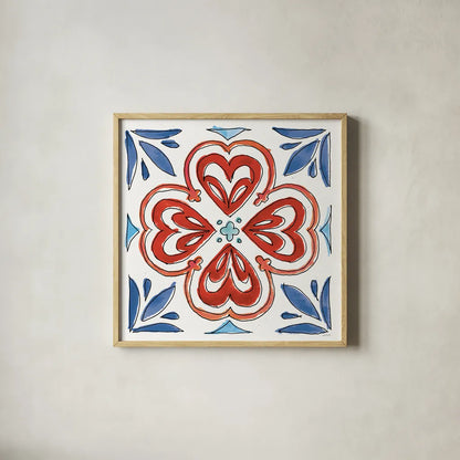 Americana Mood XIII by Anne Tavoletti. Shown in a natural wood glass frame for a timeless modern aesthetic. Available as an archival giclee rolled canvas, fine art paper, or poster print. SKU 56123a.