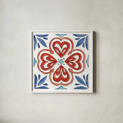 Americana Mood XIII by Anne Tavoletti. Shown in a crisp white glass frame for a clean and minimalist style. Available as an archival giclee rolled canvas, fine art paper, or poster print. SKU 56123a.