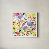 Annes Flowers I Crop by Anne Tavoletti. Shown in a crisp white glass frame for a clean and minimalist style. Available as an archival giclee rolled canvas, fine art paper, or poster print. SKU 13943a.