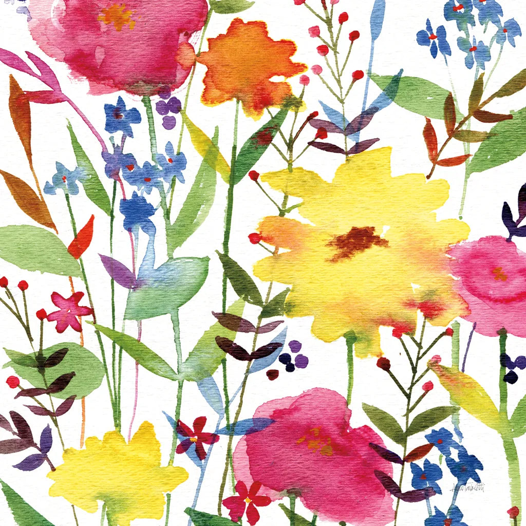 Annes Flowers III Crop by Anne Tavoletti. SKU 27935a. Archival Giclee Fine art print for wall decor.