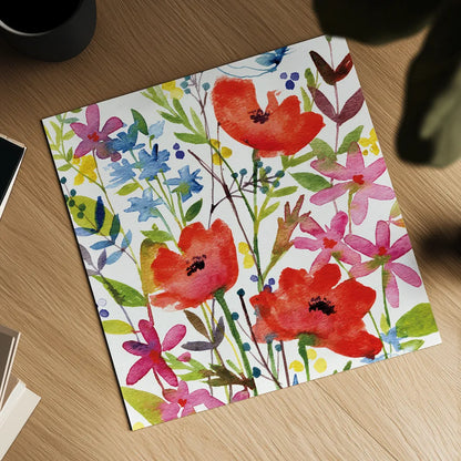 Annes Flowers IV Crop by Anne Tavoletti. Shown as a detailed flat fine art print, highlighting archival giclee quality. Available as an archival giclee rolled canvas, fine art paper, or poster print. SKU 27936a.