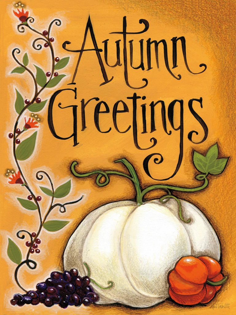 Autumn Greetings Pumpkin by Anne Tavoletti