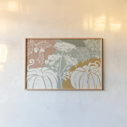 Autumn Tones I by Anne Tavoletti. shown as a paper print in a natural frame. Available as a archival giclee rolled canvas, fine art paper, or poster print. SKU 78944i.