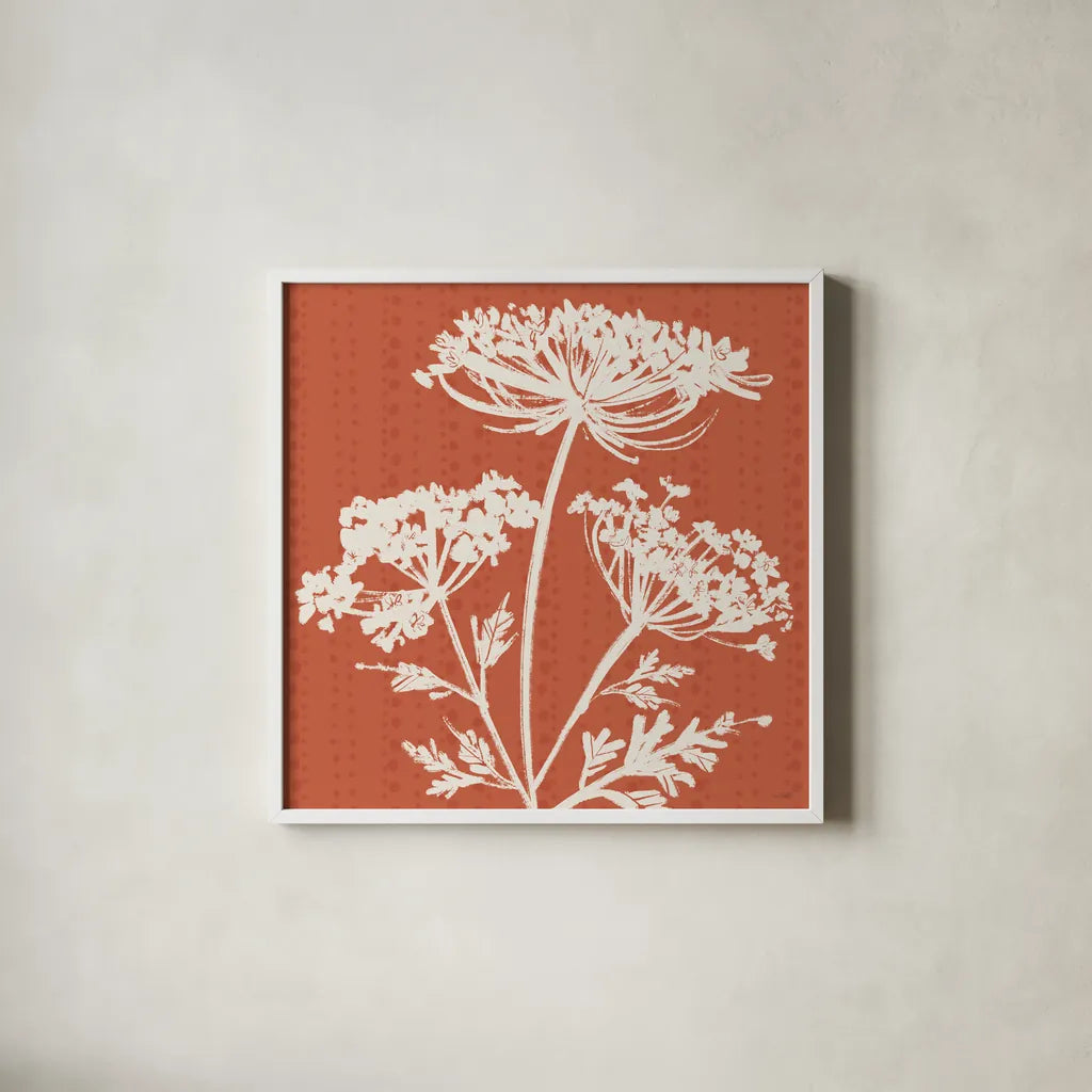 Autumn Tones II by Anne Tavoletti. Shown in a crisp white glass frame for a clean and minimalist style. Available as an archival giclee rolled canvas, fine art paper, or poster print. SKU 78945a.