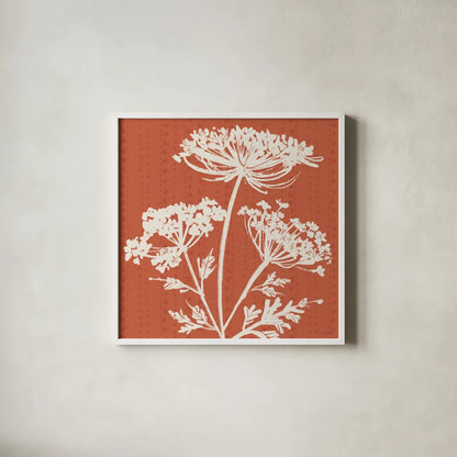 Autumn Tones II by Anne Tavoletti. Shown in a crisp white glass frame for a clean and minimalist style. Available as an archival giclee rolled canvas, fine art paper, or poster print. SKU 78945a.