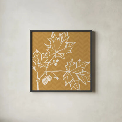 Autumn Tones IV by Anne Tavoletti. Shown in a sleek black glass frame for a contemporary gallery look. Available as an archival giclee rolled canvas, fine art paper, or poster print. SKU 78947a.