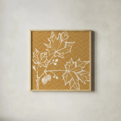 Autumn Tones IV by Anne Tavoletti. Shown in a natural wood glass frame for a timeless modern aesthetic. Available as an archival giclee rolled canvas, fine art paper, or poster print. SKU 78947a.