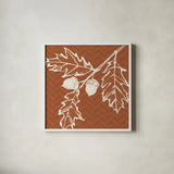 Autumn Tones V by Anne Tavoletti. Shown in a crisp white glass frame for a clean and minimalist style. Available as an archival giclee rolled canvas, fine art paper, or poster print. SKU 78948a.