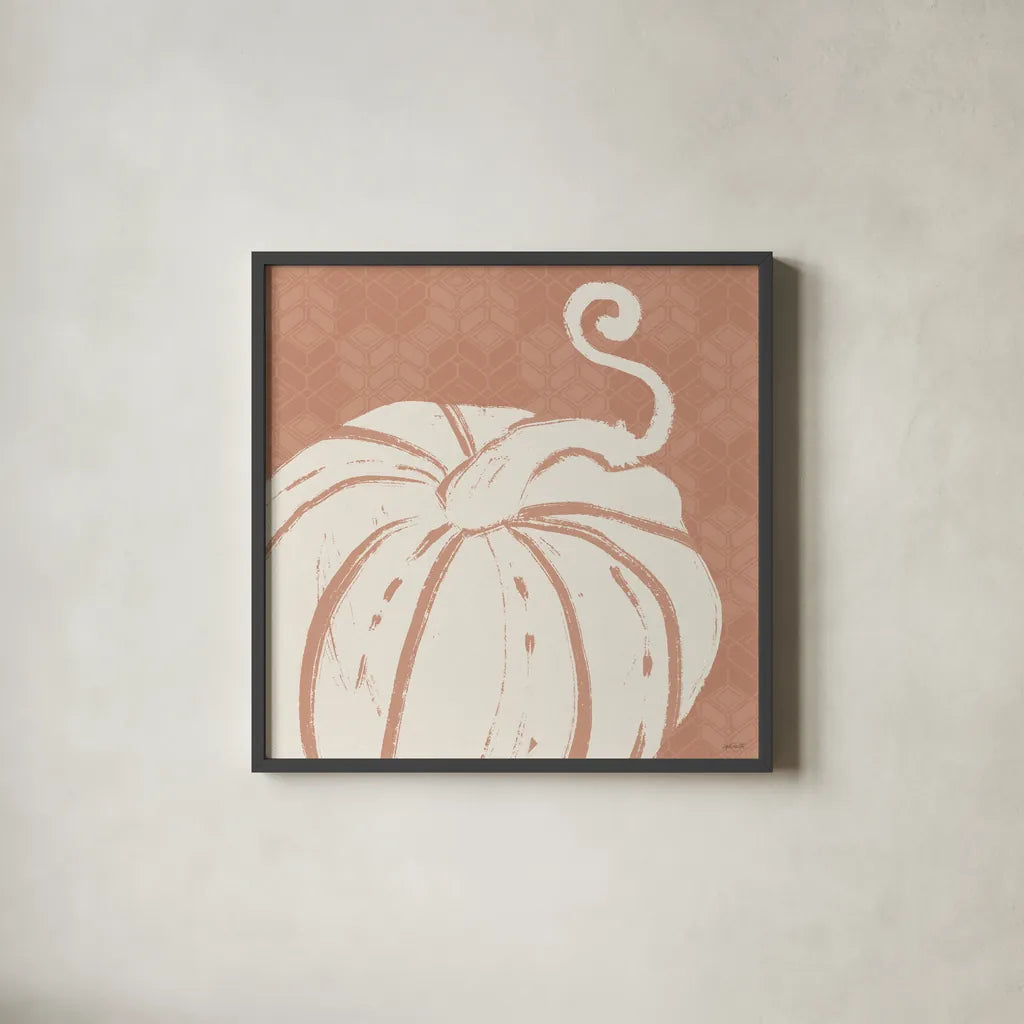 Autumn Tones VI by Anne Tavoletti. Shown in a sleek black glass frame for a contemporary gallery look. Available as an archival giclee rolled canvas, fine art paper, or poster print. SKU 78949a.