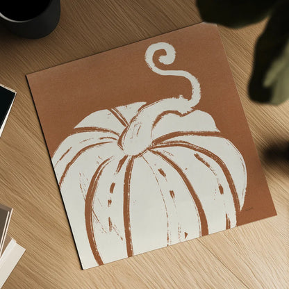 Autumn Tones VI Dark Orange by Anne Tavoletti. Shown as a detailed flat fine art print, highlighting archival giclee quality. Available as an archival giclee rolled canvas, fine art paper, or poster print. SKU 80629a.