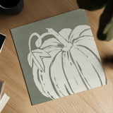 Autumn Tones VII Chalk Green by Anne Tavoletti. Shown as a detailed flat fine art print, highlighting archival giclee quality. Available as an archival giclee rolled canvas, fine art paper, or poster print. SKU 80630a.