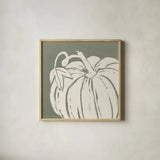 Autumn Tones VII Chalk Green by Anne Tavoletti. Shown in a natural wood glass frame for a timeless modern aesthetic. Available as an archival giclee rolled canvas, fine art paper, or poster print. SKU 80630a.