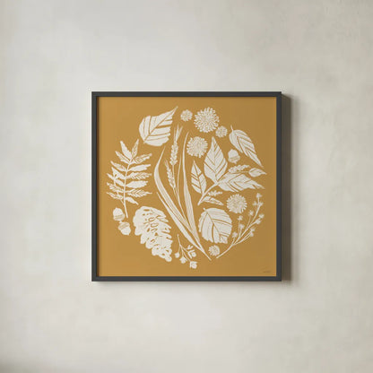 Autumn Tones XI by Anne Tavoletti. Shown in a sleek black glass frame for a contemporary gallery look. Available as an archival giclee rolled canvas, fine art paper, or poster print. SKU 78954a.