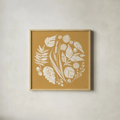 Autumn Tones XI by Anne Tavoletti. Shown in a natural wood glass frame for a timeless modern aesthetic. Available as an archival giclee rolled canvas, fine art paper, or poster print. SKU 78954a.