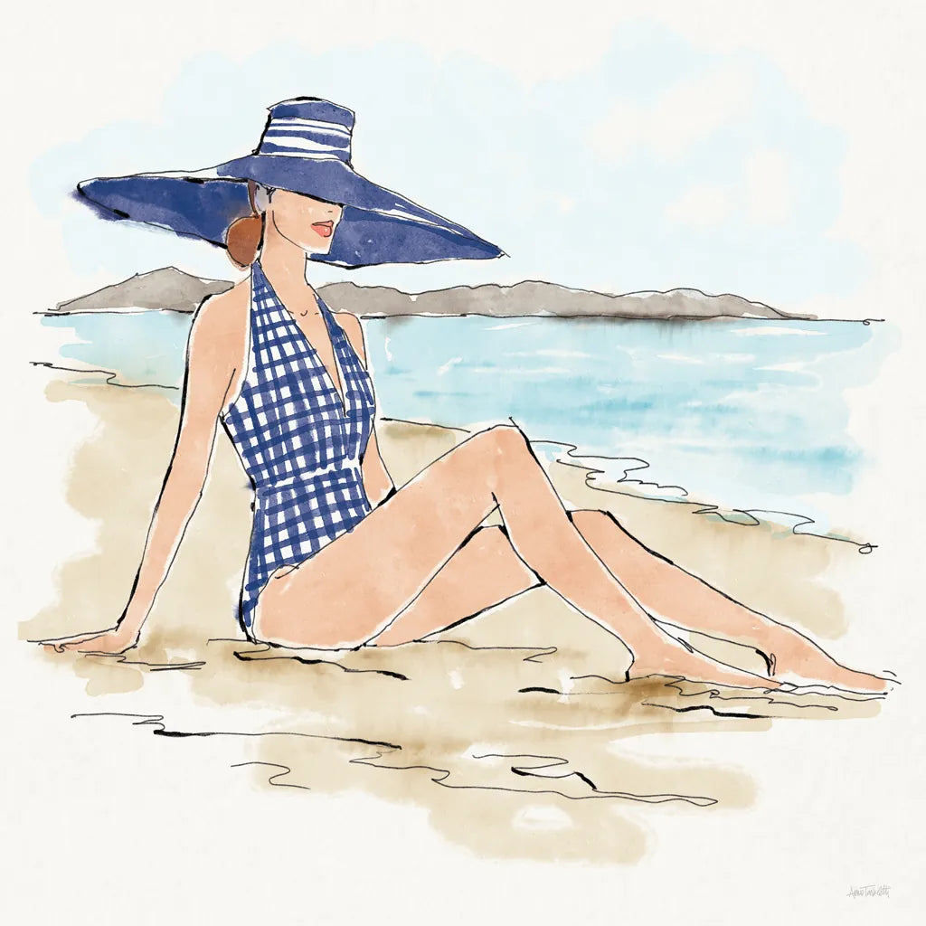 Bathing Beauties I by Anne Tavoletti. SKU 91823a. Archival Giclee Fine art print for wall decor.