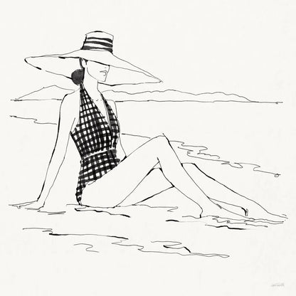 Bathing Beauties I Neutral by Anne Tavoletti. SKU 91825a. Archival Giclee Fine art print for wall decor.