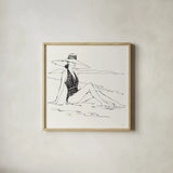 Bathing Beauties I Neutral by Anne Tavoletti. Shown in a natural wood glass frame for a timeless modern aesthetic. Available as an archival giclee rolled canvas, fine art paper, or poster print. SKU 91825a.