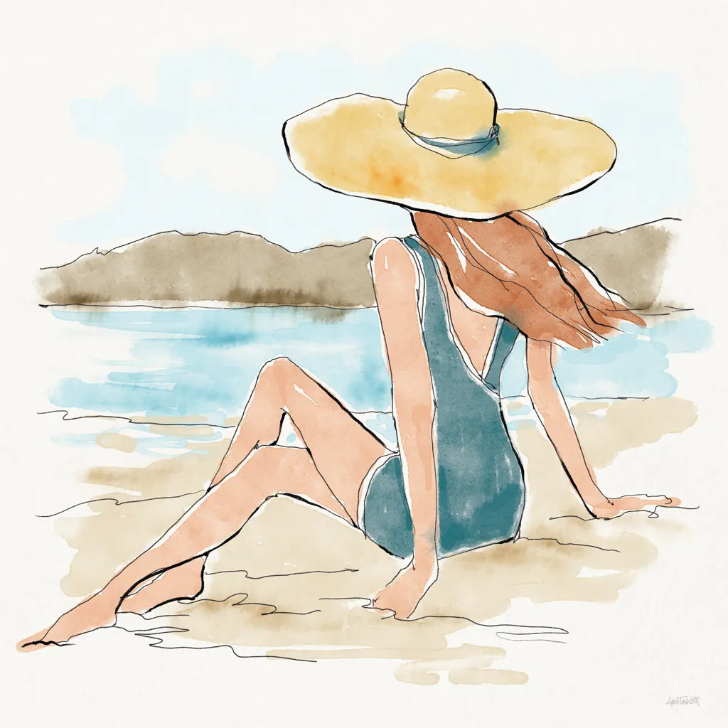 Bathing Beauties II by Anne Tavoletti. SKU 91824a. Archival Giclee Fine art print for wall decor.