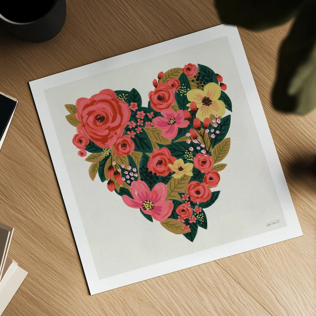 Be Mine I by Anne Tavoletti. Shown as a detailed flat fine art print, highlighting archival giclee quality. Available as an archival giclee rolled canvas, fine art paper, or poster print. SKU 61210a.