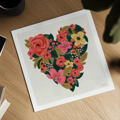 Be Mine I by Anne Tavoletti. Shown as a detailed flat fine art print, highlighting archival giclee quality. Available as an archival giclee rolled canvas, fine art paper, or poster print. SKU 61210a.