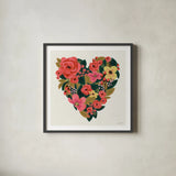 Be Mine I by Anne Tavoletti. Shown in a sleek black glass frame for a contemporary gallery look. Available as an archival giclee rolled canvas, fine art paper, or poster print. SKU 61210a.