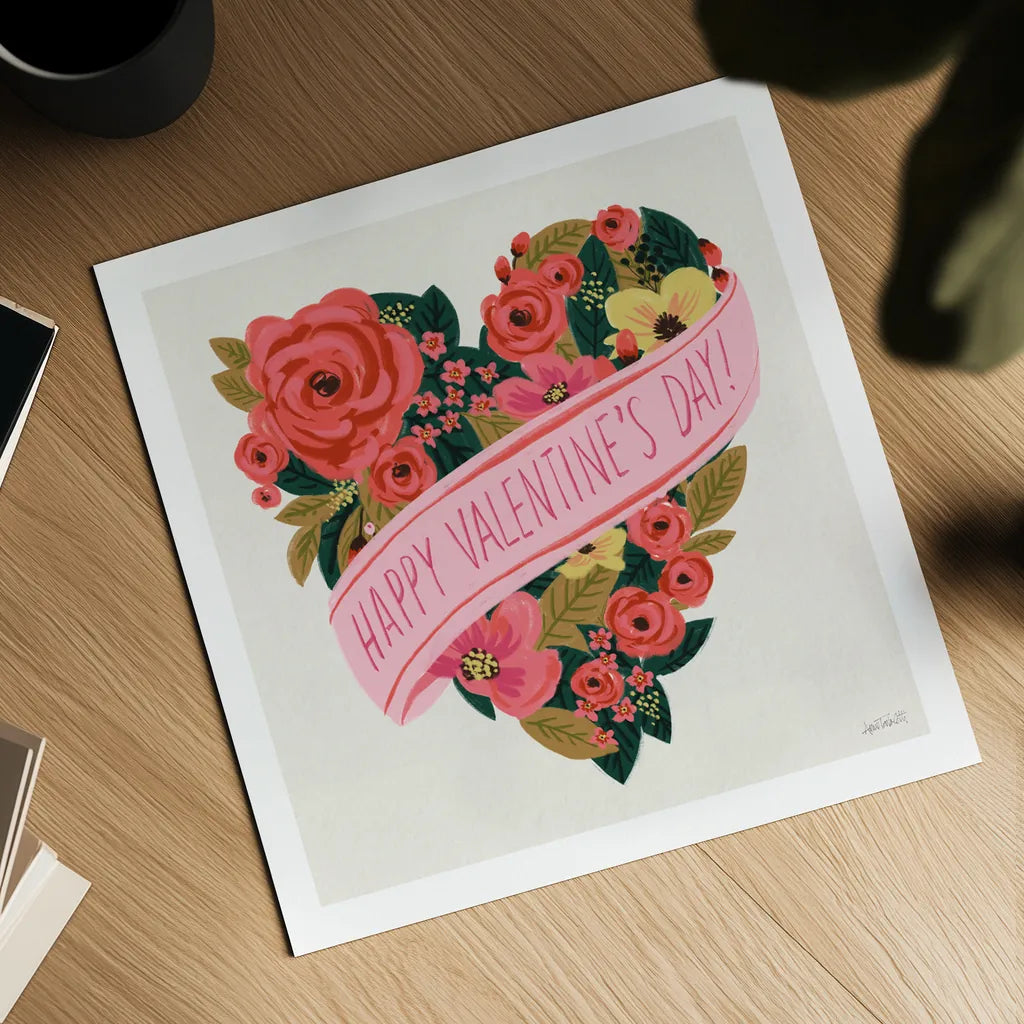 Be Mine II by Anne Tavoletti. Shown as a detailed flat fine art print, highlighting archival giclee quality. Available as an archival giclee rolled canvas, fine art paper, or poster print. SKU 61211a.