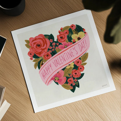 Be Mine II by Anne Tavoletti. Shown as a detailed flat fine art print, highlighting archival giclee quality. Available as an archival giclee rolled canvas, fine art paper, or poster print. SKU 61211a.