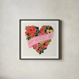 Be Mine II by Anne Tavoletti. Shown in a sleek black glass frame for a contemporary gallery look. Available as an archival giclee rolled canvas, fine art paper, or poster print. SKU 61211a.