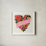 Be Mine II by Anne Tavoletti. Shown in a crisp white glass frame for a clean and minimalist style. Available as an archival giclee rolled canvas, fine art paper, or poster print. SKU 61211a.