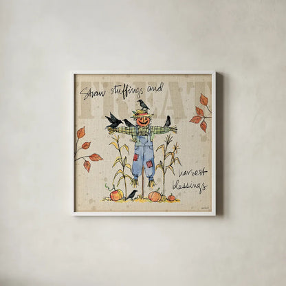 Be Thankful I by Anne Tavoletti. Shown in a crisp white glass frame for a clean and minimalist style. Available as an archival giclee rolled canvas, fine art paper, or poster print. SKU 21314a.