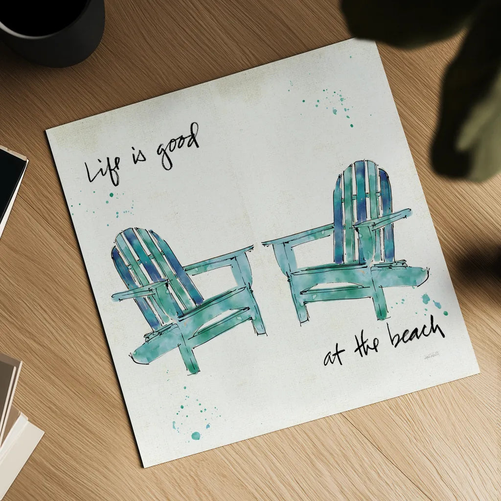 Beach Divas Salt Water by Anne Tavoletti. Shown as a detailed flat fine art print, highlighting archival giclee quality. Available as an archival giclee rolled canvas, fine art paper, or poster print. SKU 47957a.