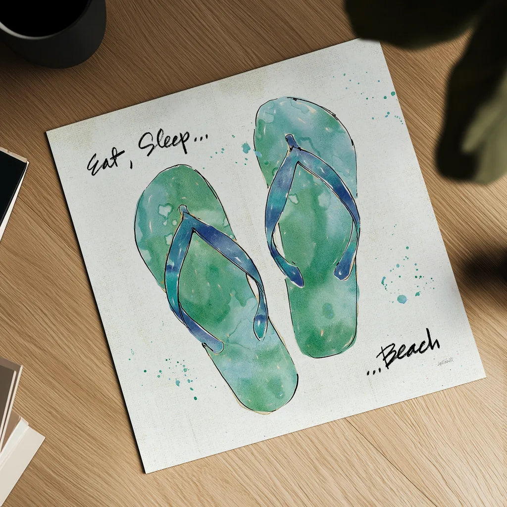 Beach Divas VIII by Anne Tavoletti. Shown as a detailed flat fine art print, highlighting archival giclee quality. Available as an archival giclee rolled canvas, fine art paper, or poster print. SKU 16359a.