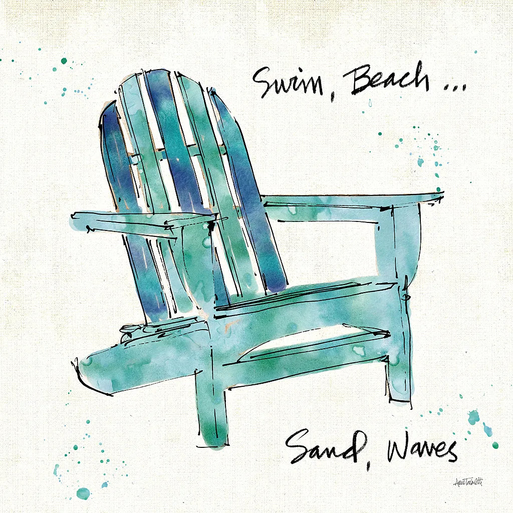 Beach Divas X Aqua by Anne Tavoletti. SKU 18702a. Archival Giclee Fine art print for wall decor.