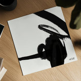 Black and White Abstract II by Anne Tavoletti. Shown as a detailed flat fine art print, highlighting archival giclee quality. Available as an archival giclee rolled canvas, fine art paper, or poster print. SKU 77913a.