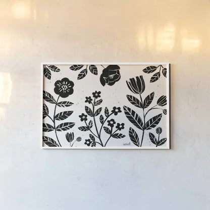 Bold Blooms I by Anne Tavoletti. shown as a paper print in a white frame. Available as a archival giclee rolled canvas, fine art paper, or poster print. SKU 75196i.