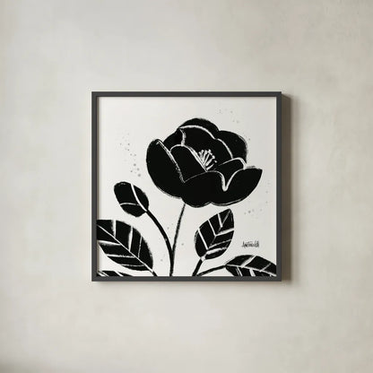 Bold Blooms VI by Anne Tavoletti. Shown in a sleek black glass frame for a contemporary gallery look. Available as an archival giclee rolled canvas, fine art paper, or poster print. SKU 75201a.