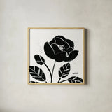 Bold Blooms VI by Anne Tavoletti. Shown in a natural wood glass frame for a timeless modern aesthetic. Available as an archival giclee rolled canvas, fine art paper, or poster print. SKU 75201a.
