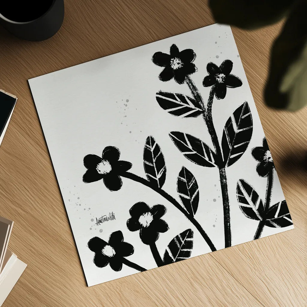 Bold Blooms VII by Anne Tavoletti. Shown as a detailed flat fine art print, highlighting archival giclee quality. Available as an archival giclee rolled canvas, fine art paper, or poster print. SKU 75202a.