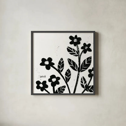 Bold Blooms VII by Anne Tavoletti. Shown in a sleek black glass frame for a contemporary gallery look. Available as an archival giclee rolled canvas, fine art paper, or poster print. SKU 75202a.