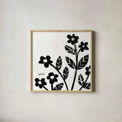 Bold Blooms VII by Anne Tavoletti. Shown in a natural wood glass frame for a timeless modern aesthetic. Available as an archival giclee rolled canvas, fine art paper, or poster print. SKU 75202a.