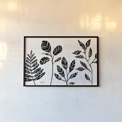 Botanical Sketches I by Anne Tavoletti. shown as a paper print in a black flame. Available as a archival giclee rolled canvas, fine art paper, or poster print. SKU 72549i.