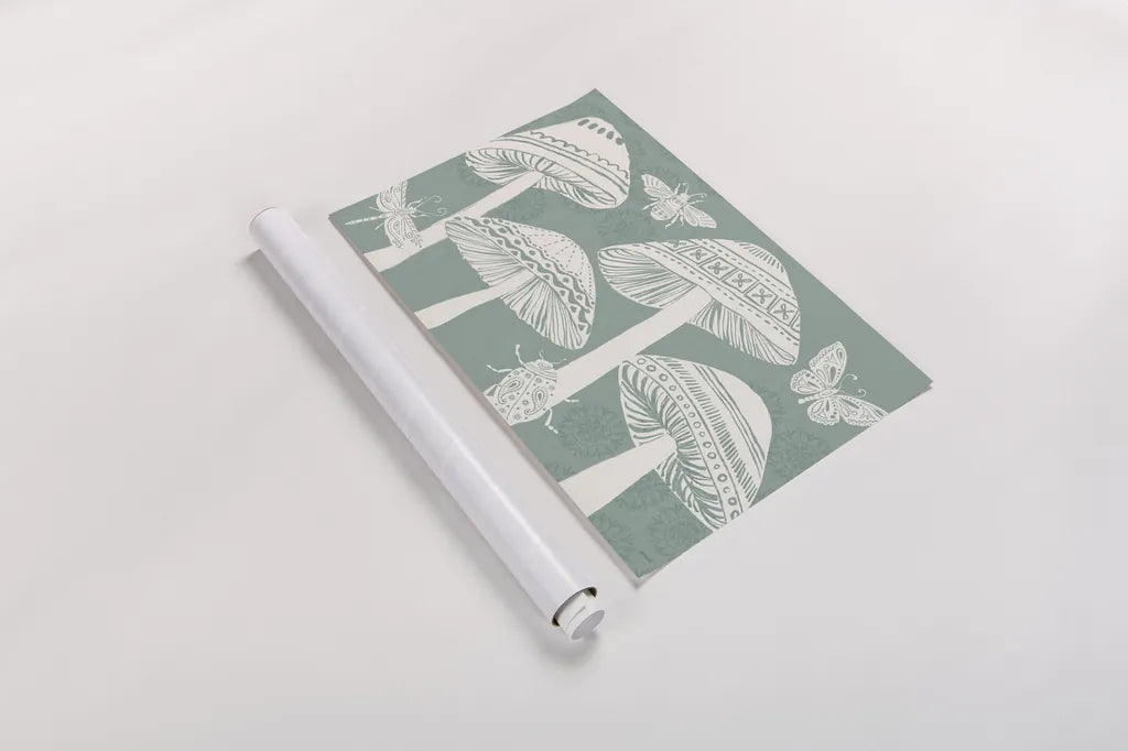 Bugs And Botanicals I by Anne Tavoletti. shown as a rolled paper print. Available as archival giclee rolled canvas, fine art paper, or poster print. SKU 93823i.